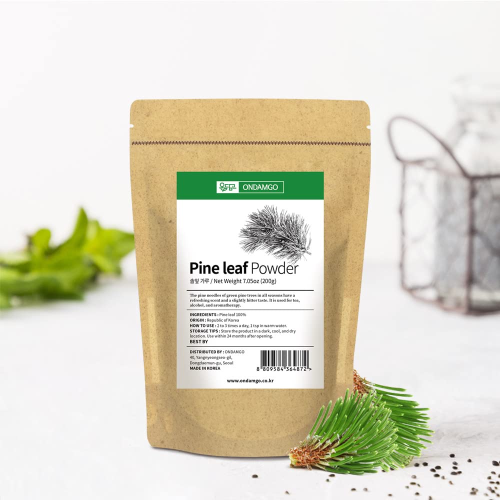 ONDAMGO Polvo Natural de Agujas de Pino 200g - 100% Hoja de Pino en Polvo