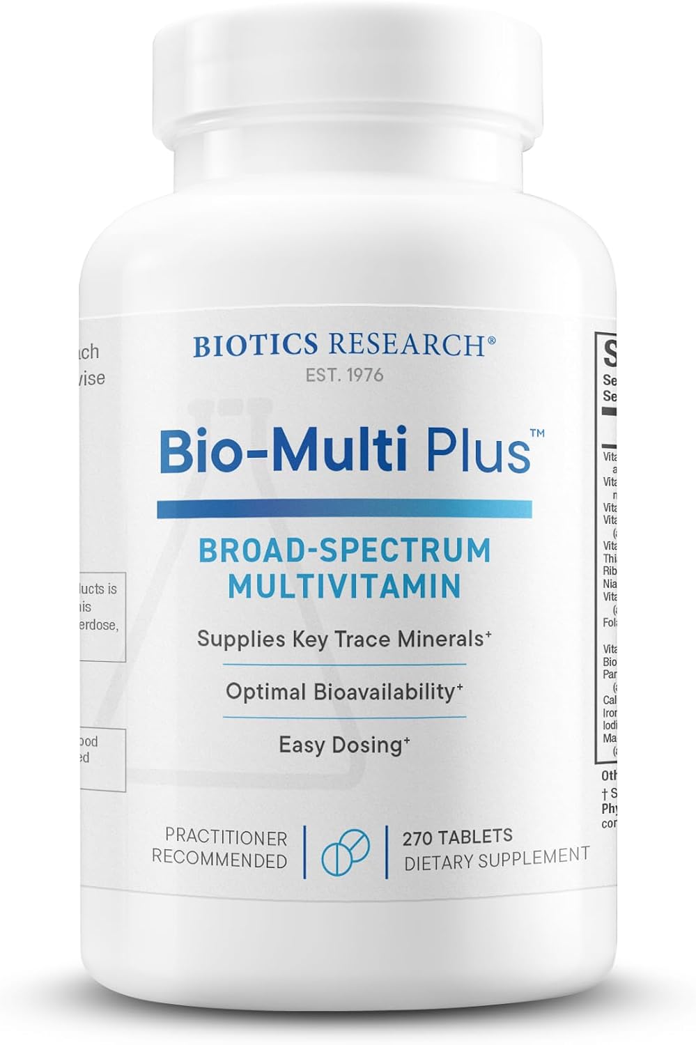 Bio-Multi Plus - Complejo Multivitamínico y Mineral con Minerales Traza de Origen Vegetal, 270 Comprimidos