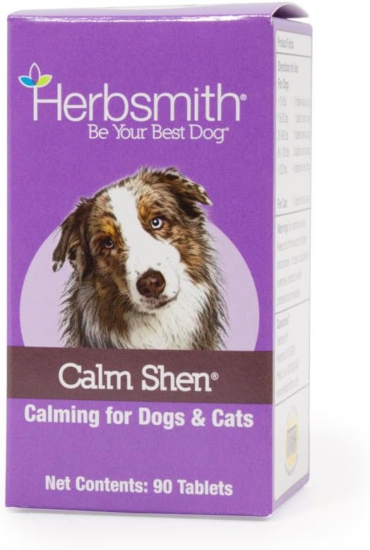 Herbsmith Calm Shen Herbal Blend for Dogs & Cats, 90 Tablets
