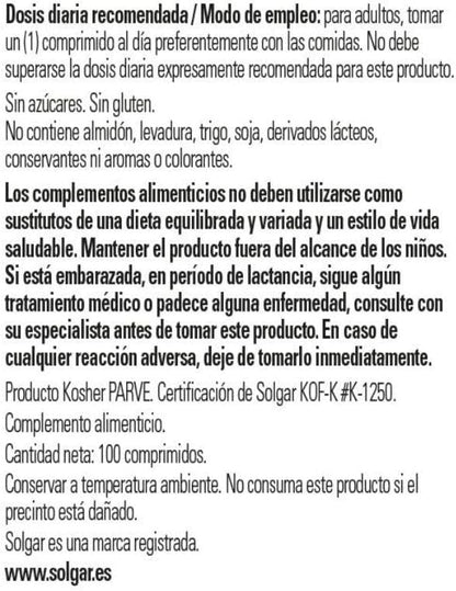 Vitamina B12 100 mcg – 100 Comprimidos – – Formación de glóbulos rojos: Ayuda a la formación normal de glóbulos – Image 3