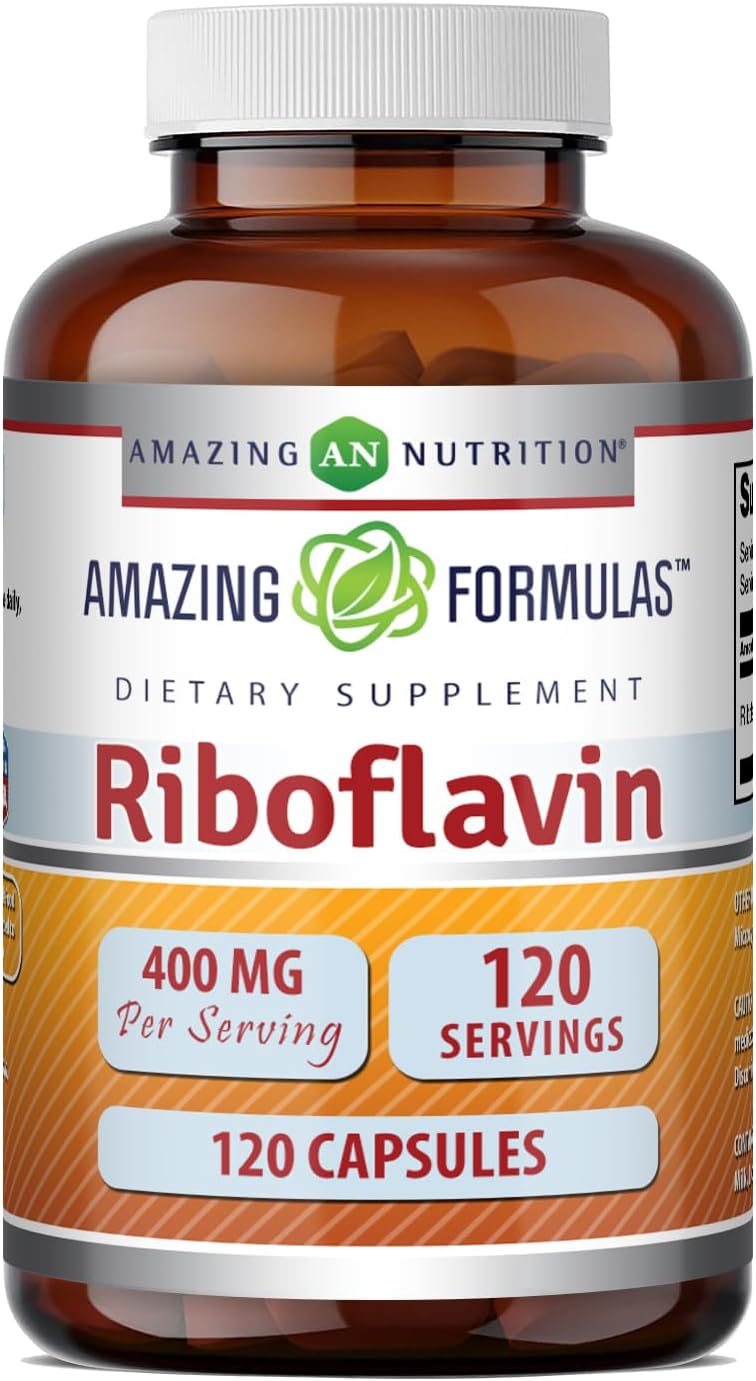 Amazing Formulas Riboflavina 400mg, 120 Cápsulas