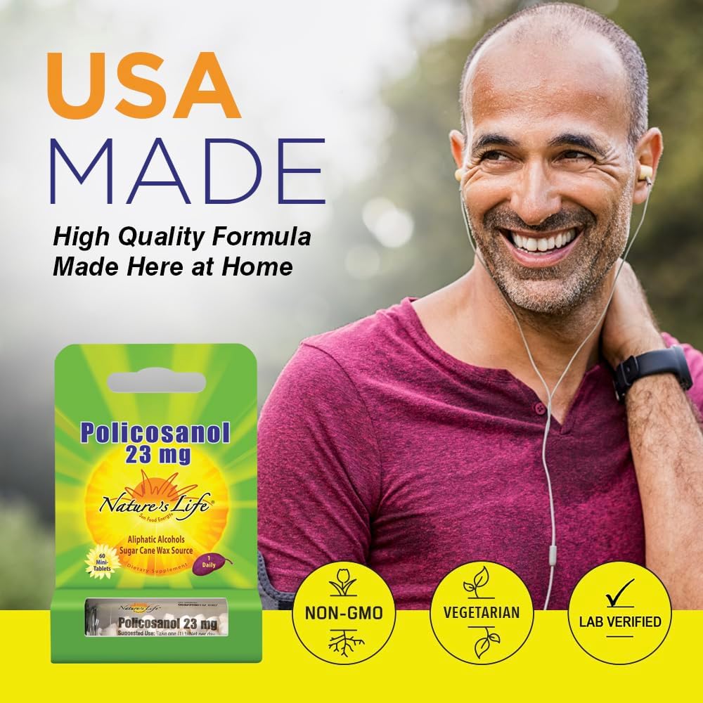 Nature's Life Policosanol 23 mg - 60 Cápsulas