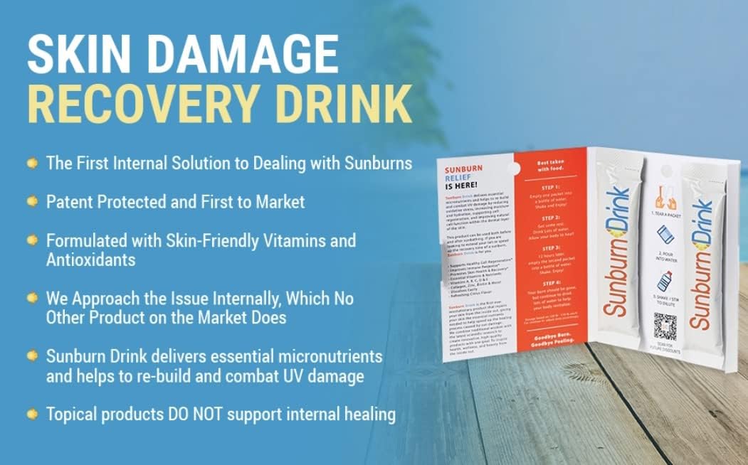Sunburn Drink Twin Pack: Complemento After Sun para el Cuidado de la Piel