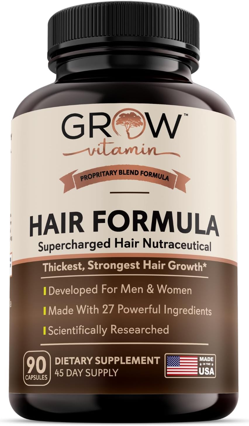 Grow Vitamin All in One Hair Formula - Fórmula Avanzada para Cabello, Piel y Uñas - 90 Cápsulas
