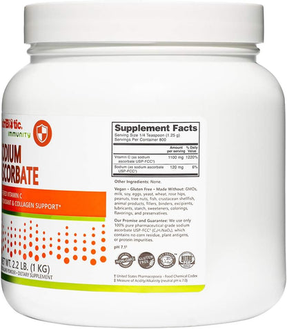 NutriBiotic - Ascorbato Sódico Vitamina C en Polvo, 2.2 Lb (1 kg) – Image 7