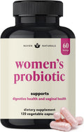 Nuven Naturals 3-en-1 Probiótico para Mujeres - 60 Dosis - 12 Cepas, Prebióticos, D-Manosa y Arándano