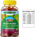 Spring Valley Gomitas Multivitamínicas Sin Azúcar para Niños, 180 Unidades + Pegatina de Seguimiento Diario