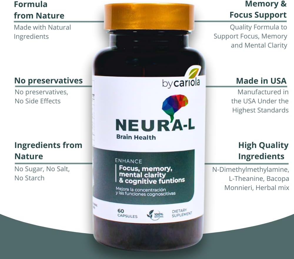 Neural-L Natural Brain Support Supplement 60 Cápsulas
