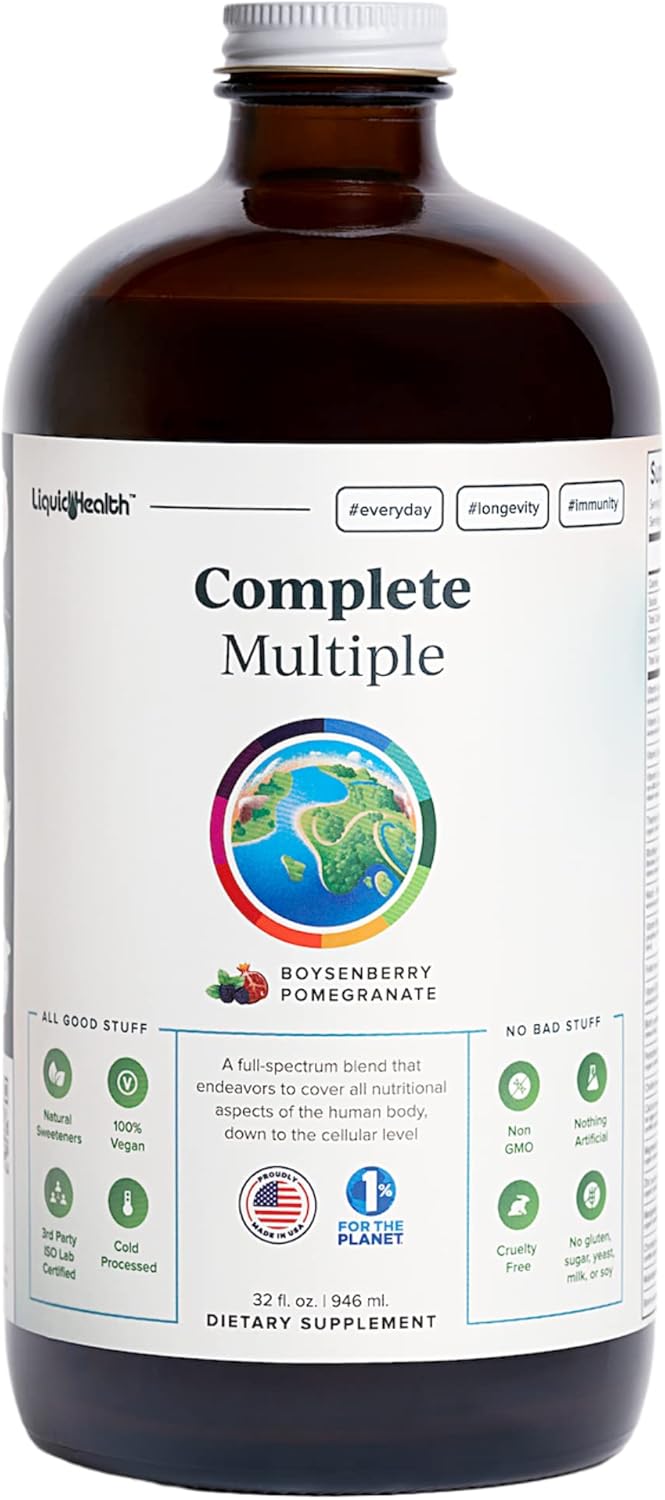 LIQUIDHEALTH Complete Multiple – Multivitamínico Líquido para Adultos, 946 ml (32 oz)