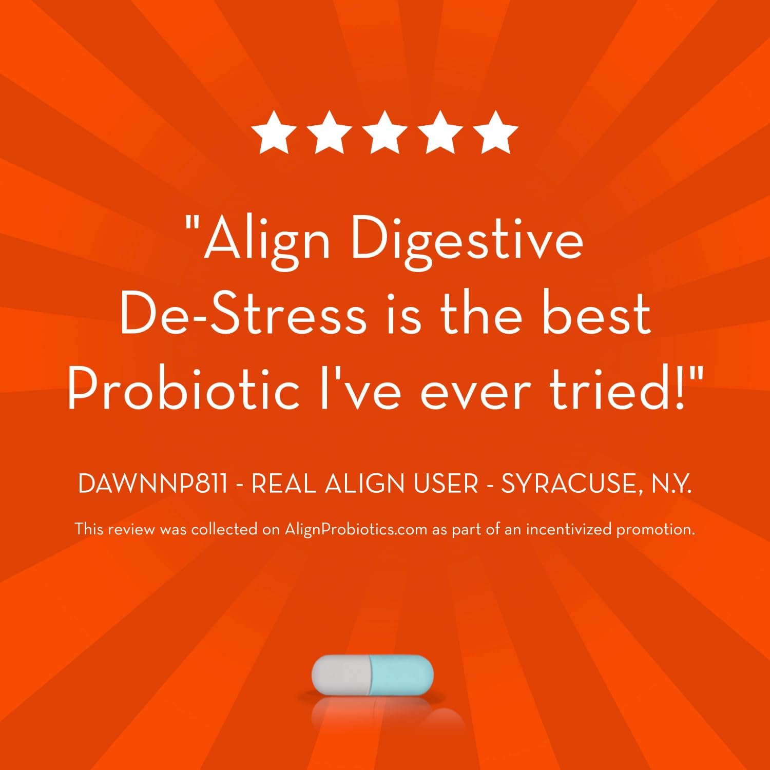 Align Probiótico Digestivo + Estrés con Ashwagandha, 21 Cápsulas