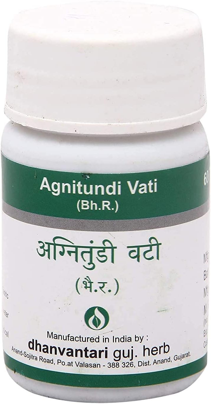 Ayurvedic Agnitundi Vati 60 comprimidos, 60g - Dhanvantari