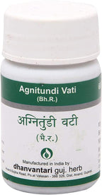 Ayurvedic Agnitundi Vati 60 comprimidos, 60g - Dhanvantari