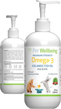 Pet Wellbeing Omega-3 Aceite de Pescado Islandés para Perros (236 ml)