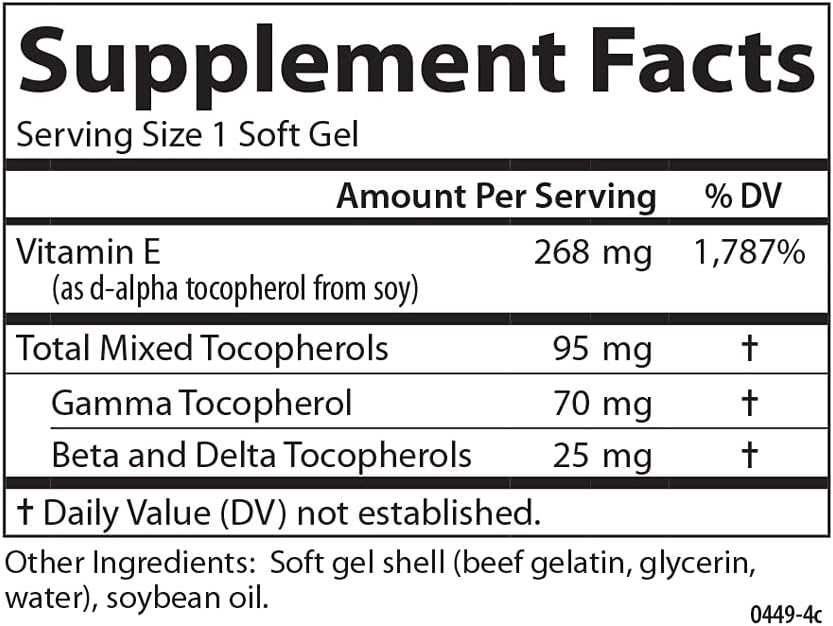 Carlson - E-Gems Plus, 400 IU (268 mg), Natural-Source Vitamin E, Optimal Wellness, 140 Soft Gels