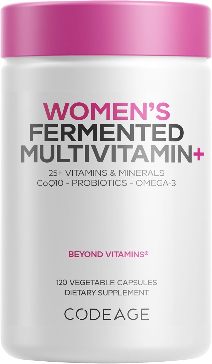 Codeage Multivitamínico Diario para Mujeres - 25+ Vitaminas y Minerales Fermentados con Probióticos - Pack de 2