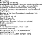 Breeder's Edge Get Him Going, Suplemento de Rendimiento Reproductivo para Perros y Gatos Machos, Apoya la Libido, Energía, Equilibrio Hormonal y Fertilidad, con Hierba de la Cabra, Maca, Ashwagandha, Fabricado en EE. UU., 30 ml