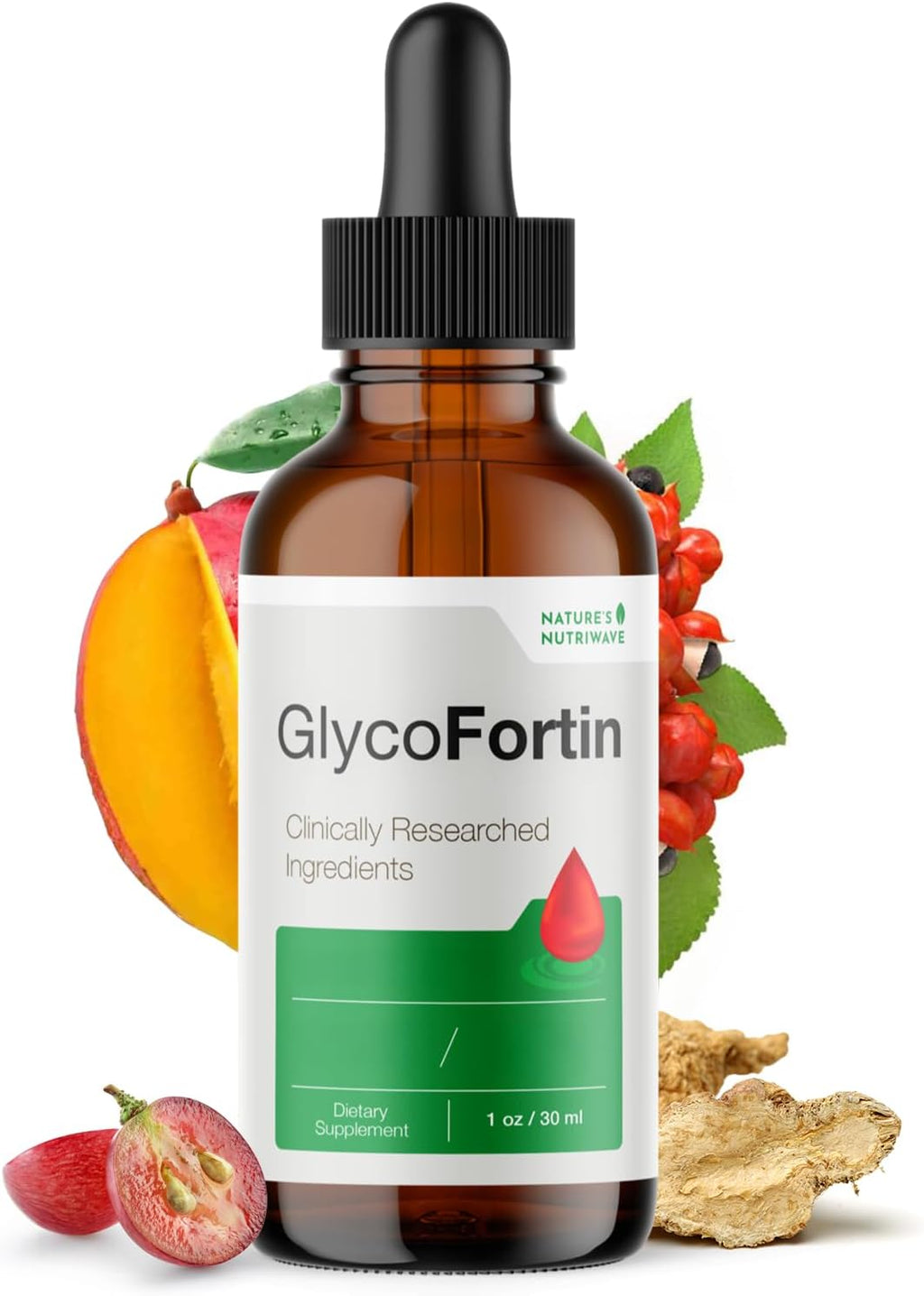 GlycoFortin Gotas – Extracto Vegetal y Cromo – 30 ml, suministro para 1 mes