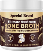 Special Breed Caldo de Huesos de Res para Perros - Proteína Alta con 10 Setas Orgánicas y Colágeno