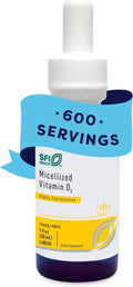 Klaire Labs SFI Health Vitamina D3 Micelizada Líquida - 400 UI por Gota - Sabor Mango Naranja - 600 Dosis (30 ml)