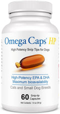Omega-Caps HP Snip Tips - Aceite de pescado con omega 3, EPA y DHA para gatos y perros pequeños - 60 cápsulas