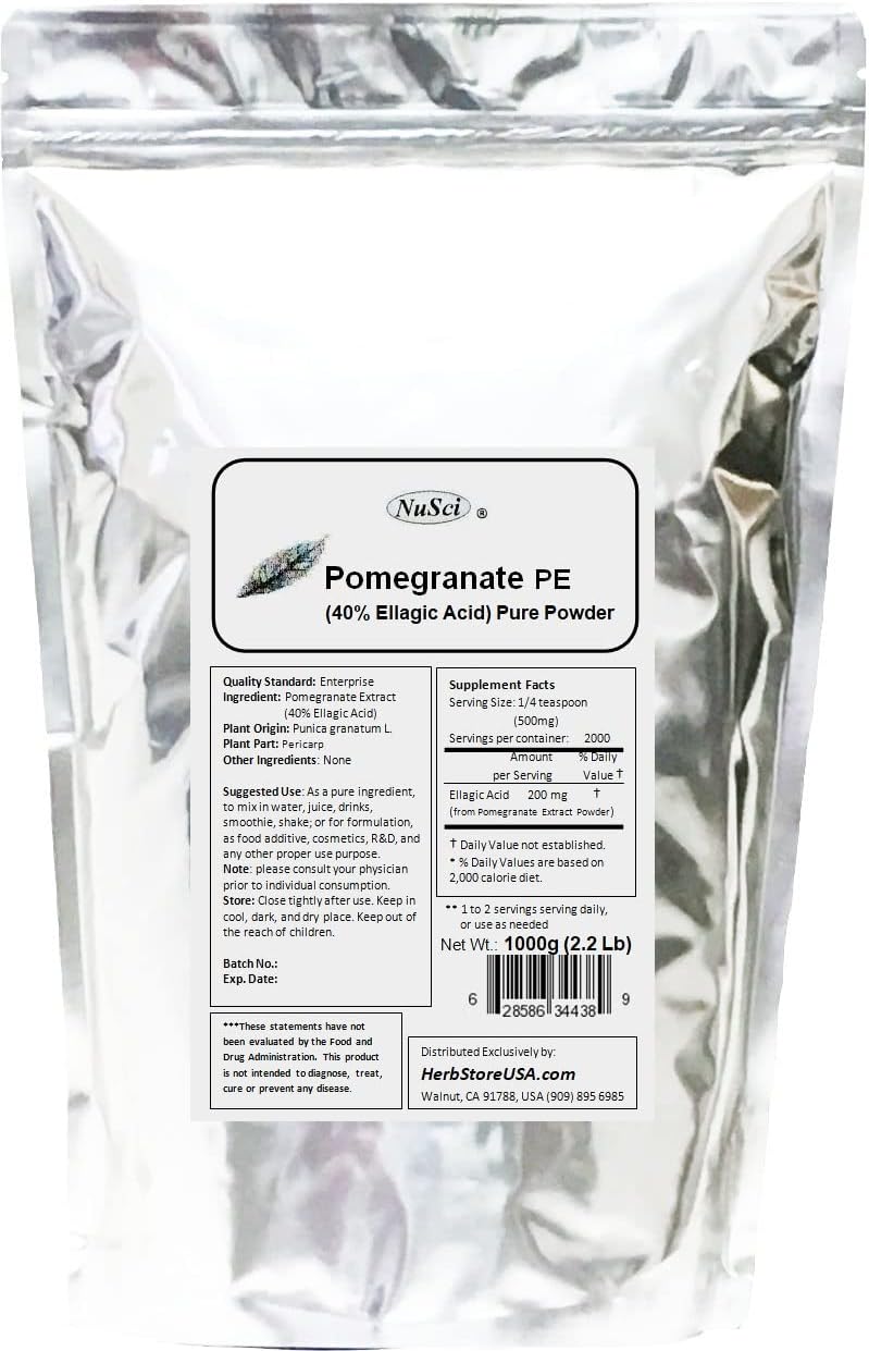 Extracto de Granada en Polvo Estandarizado al 40% de Ácido Elágico (500 g)