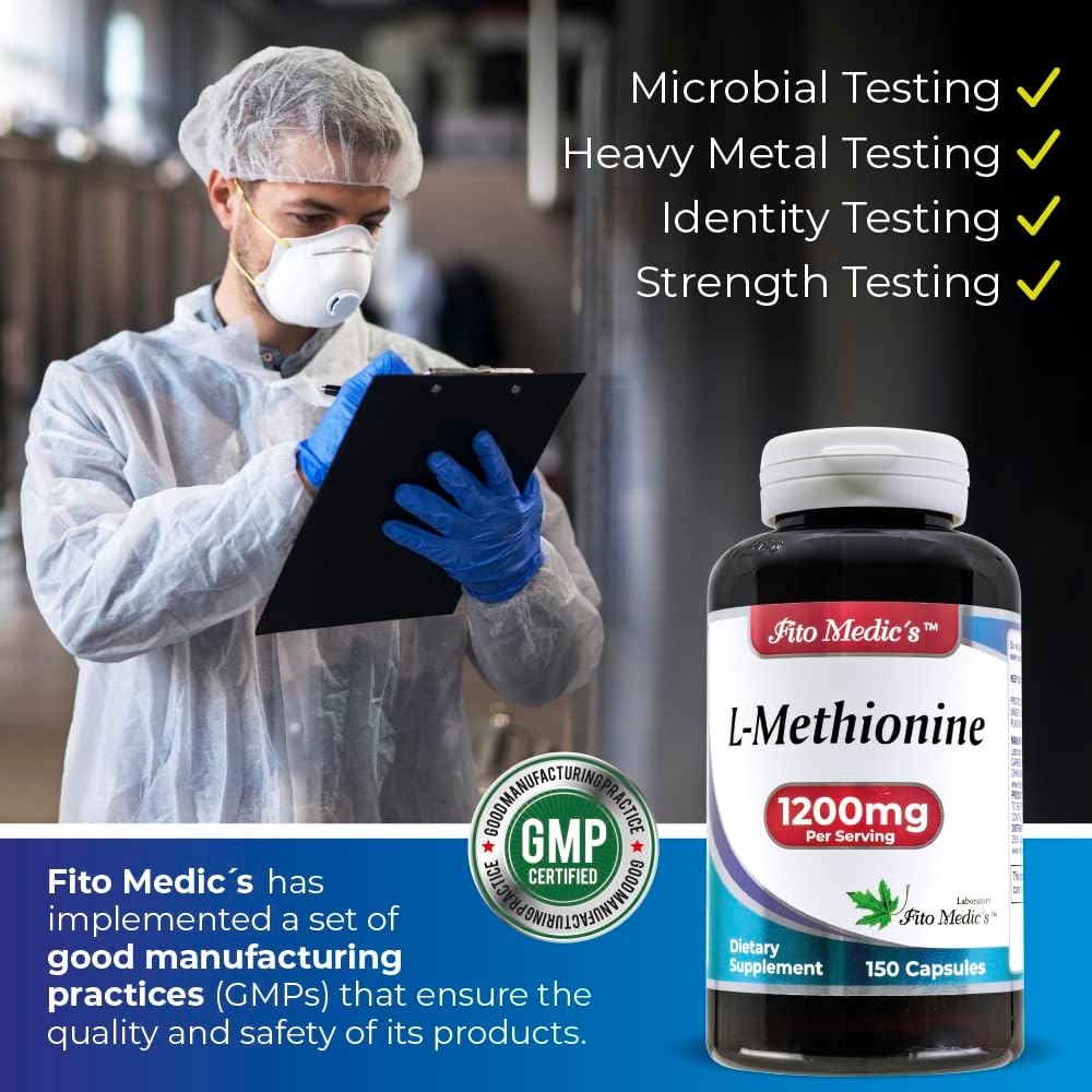 FITO MEDIC'S Lab - L-Metionina 1200mg | 150 Cápsulas