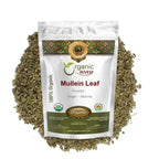 Organic Way Polvo de Hoja de Gordolobo (Verbascum thapsus) - Cosecha Silvestre Europea | Orgánico y Kosher | Vegano, No OGM y Sin Gluten | Certificado USDA | Origen - Albania (227 g)