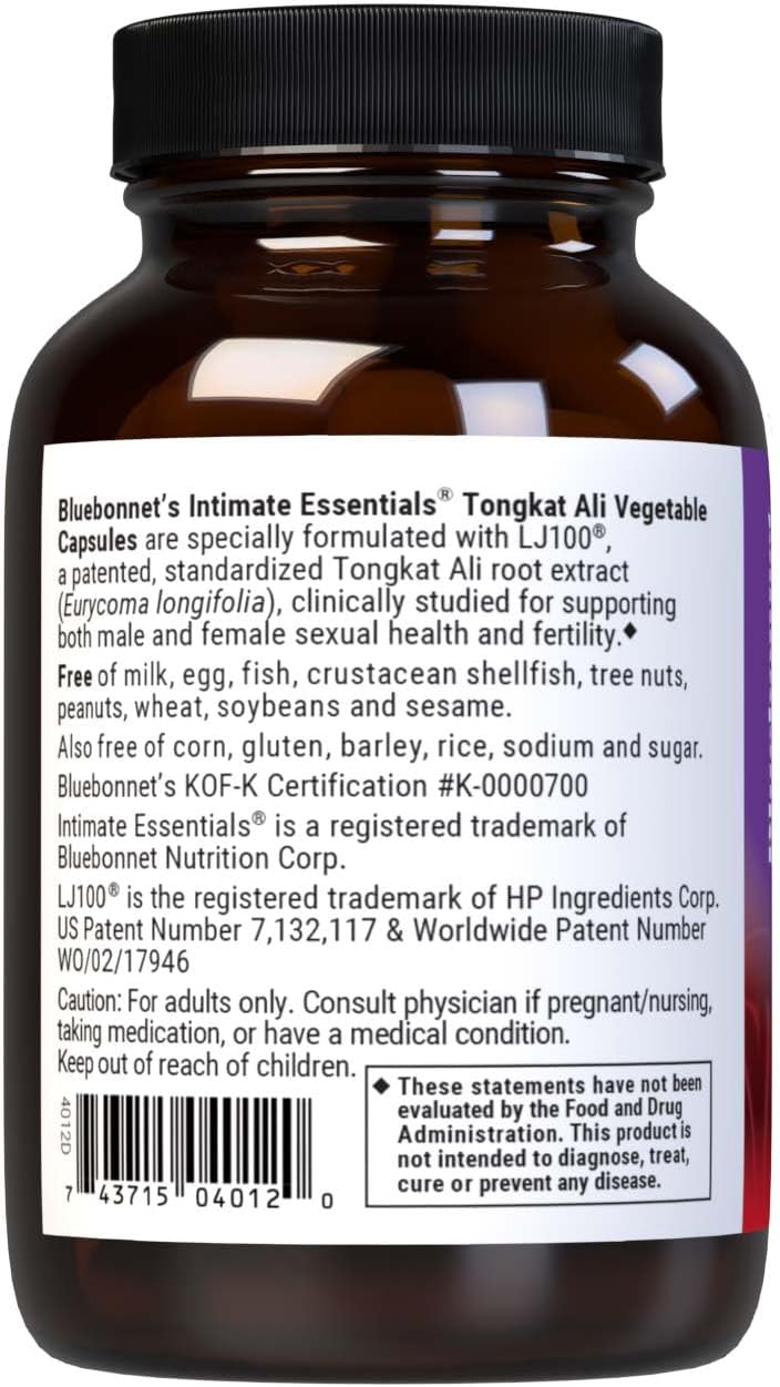 Bluebonnet Nutrition Intimate Essentials LJ100 - 60 Cápsulas, 30 Dosis