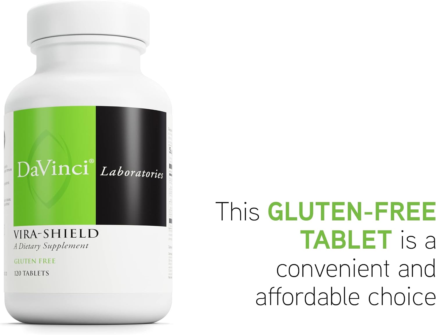 DAVINCI Labs Vira-Shield - Complemento alimenticio con extractos de nuez negra, ajenjo, hoja de olivo y Pau D'Arco - 120 comprimidos