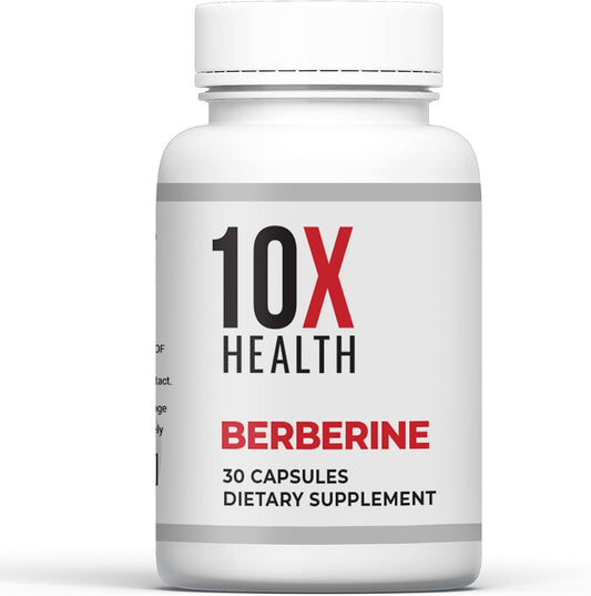 10X Health Berberine 500mg - Dihidroberberina - 30 Cápsulas