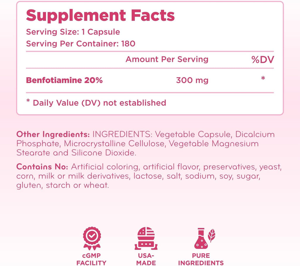 Clear Formulas Benfotiamina 300mg - Alta Absorción