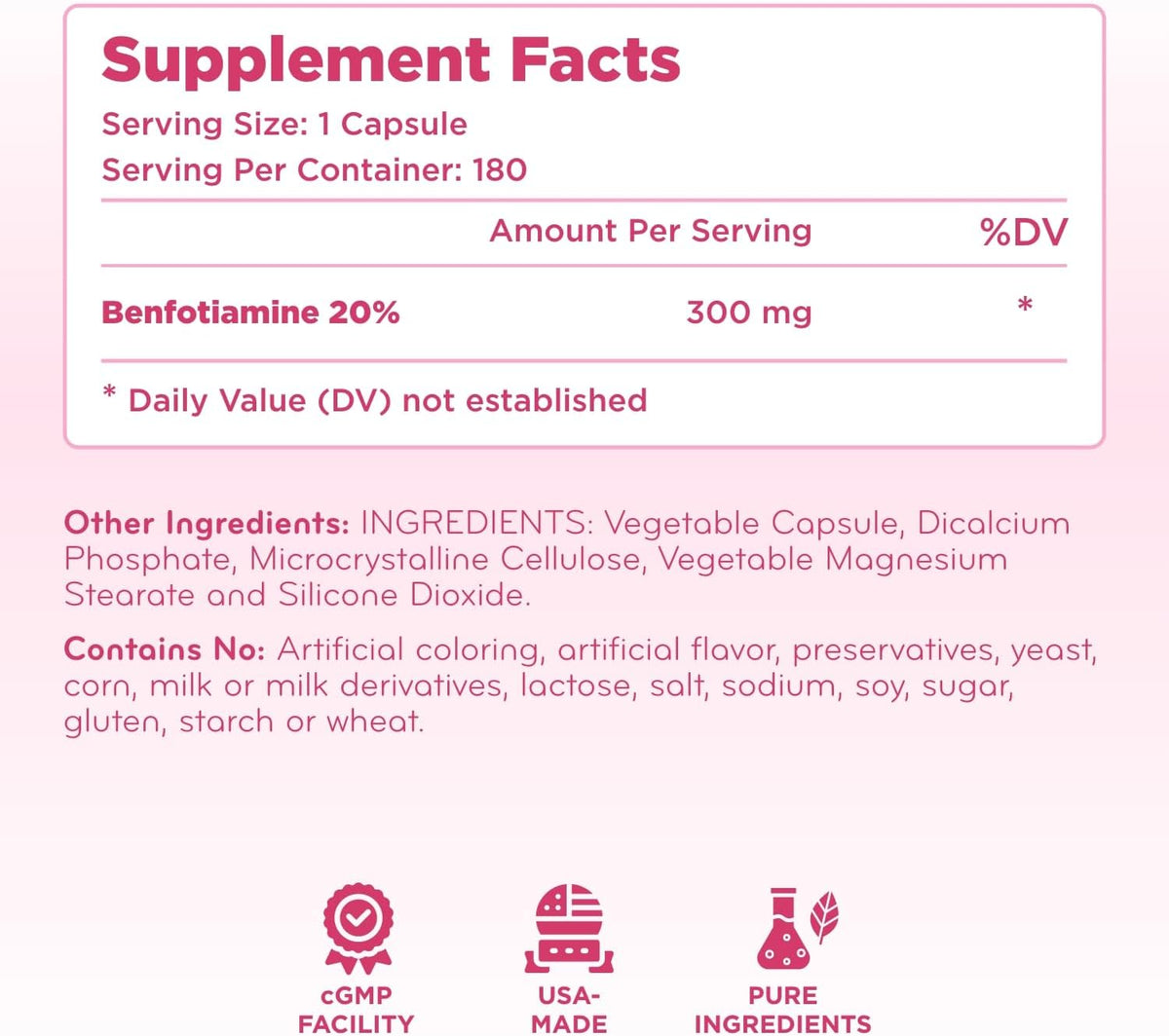 Benfotiamina 300mg – Suplemento de Vitamina – Función cardíaca: La tiamina contribuye al funcionamiento normal del – Image 8