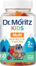 DR. MORITZ Gomitas Multivitamínicas para Niños | 14 Vitaminas | 60 Gomitas | Desde 2 Años