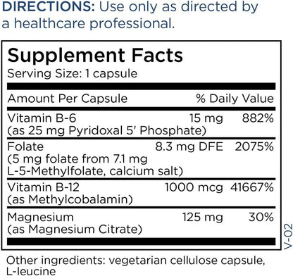 MethylPro Cofactors + L-Metilfolato 5 mg - – Vitamina B6: Actúa como cofactor en numerosas reacciones enzimáticas, – Image 2