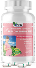 Preconception Plus - 180 Cápsulas - Suplemento para la Concepción y Fertilidad Femenina