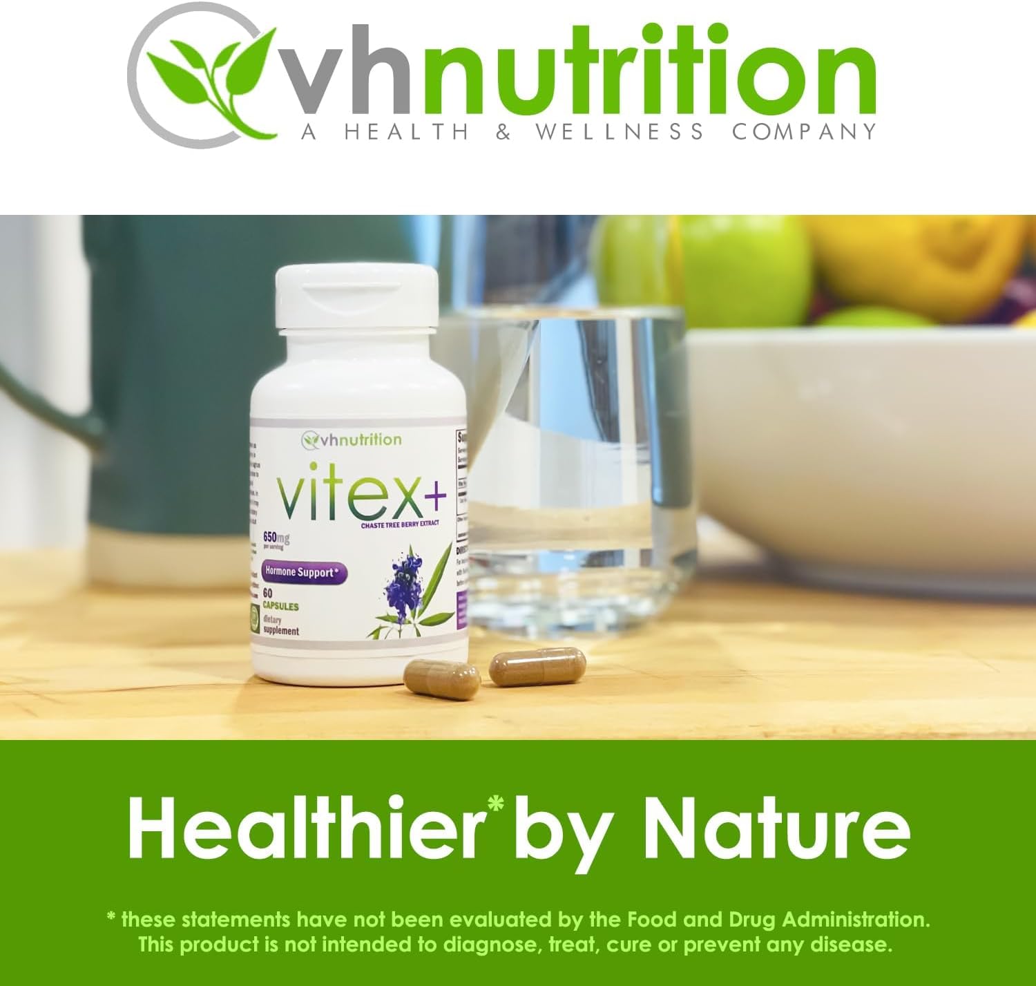 VITEX+ | Complemento de Vitex (Sauzgatillo) para Mujeres | 650mg por Dosis | 60 Cápsulas