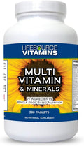 LifeSource Vitamins Multivitamínico y Minerales de Alimentos Integrales, 360 tabletas