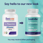 BESTVITE Double Strength Suntheanine L-Teanina 200 mg – 60 Cápsulas Vegetarianas