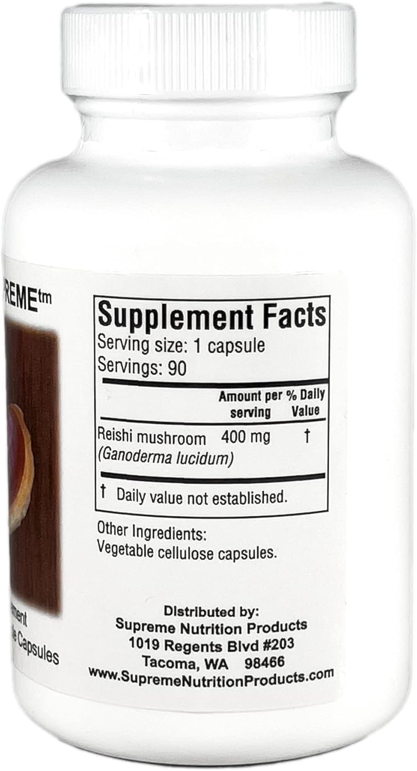 Supreme Nutrition Reishi Supreme, 90 Cápsulas Vegetarianas de Reishi Puro (Pack de 2)
