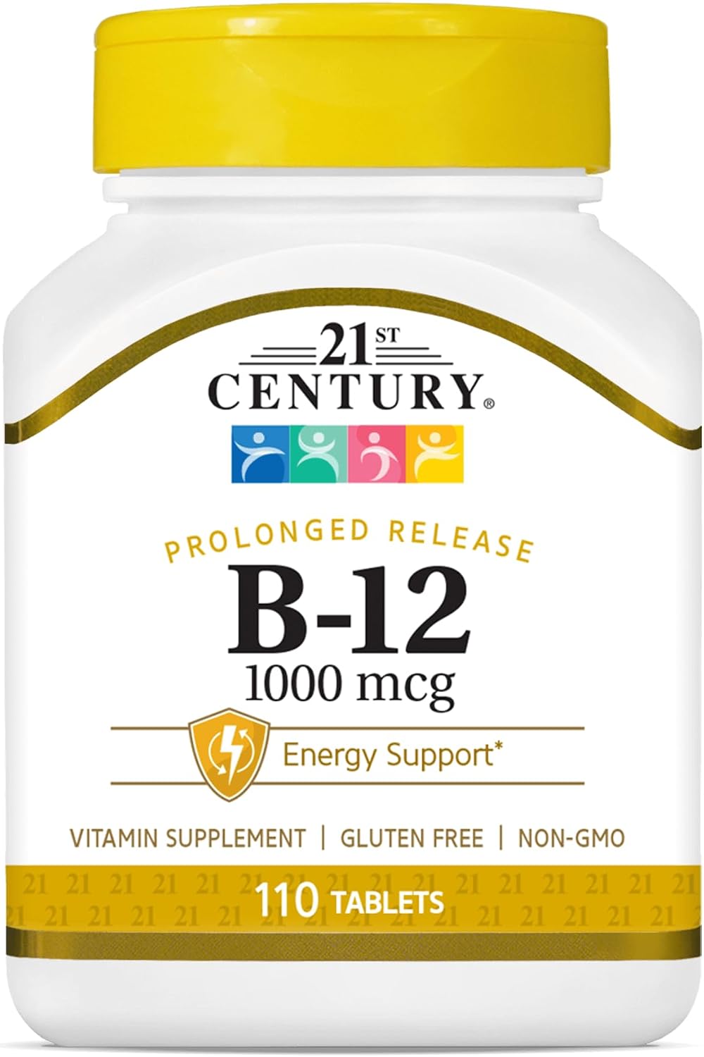 21st Century B12 1000 mcg de Liberación Prolongada - Cianocobalamina, 110 Tabletas