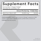 Sports Research Biotina 10.000 mcg con Aceite de Coco Orgánico - 120 Cápsulas Vegetales