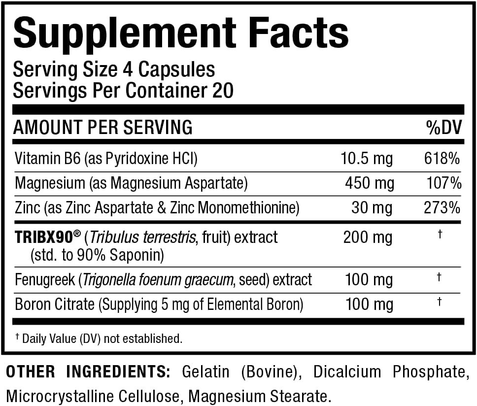 ALLMAX TESTOFX Sport - 80 Cápsulas - Fórmula de Apoyo a la Testosterona con Zinc, Vitamina B6 y Magnesio