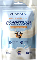 Vitamatic Calostro Bovino en Polvo 30% IgG - 180 g - Apoyo Inmunitario y Digestivo - Sin Sabor