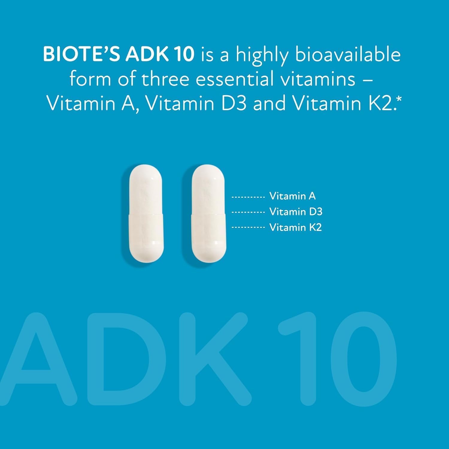 Biote Nutraceuticals ADK 10 - Inmunidad + Cardiovascular (90 Cápsulas)