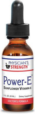 Physician's Strength Power-E - 1 fl oz - Sunflower Vitamin E - Soy Free & Non-GMO - 86 Servings