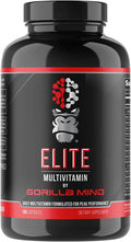 Gorilla Mind Elite Multi-Vitamin (180 Cápsulas) – Multivitamínico Diario con 27 Nutrientes para un Rendimiento Óptimo
