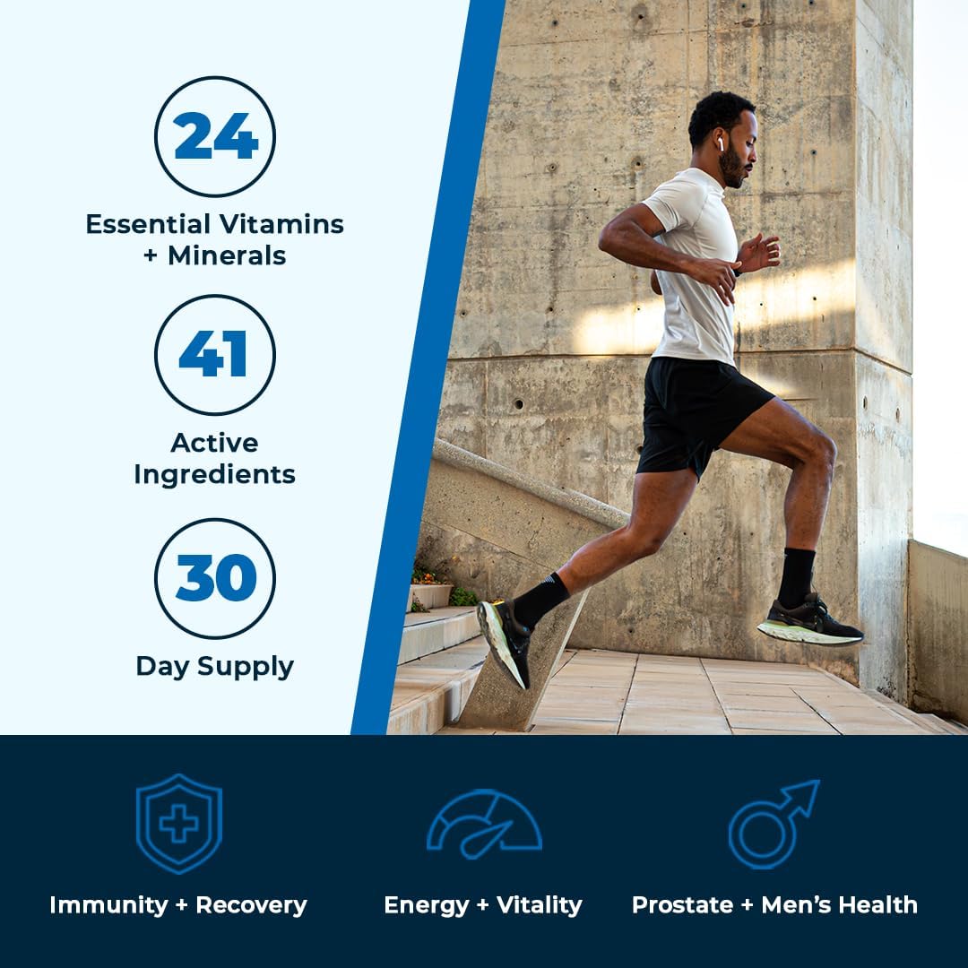 VitaMedica Multivitamínico para Hombres con Apoyo Prostático | Vitaminas, Minerales, Omega-3 y Saw Palmetto | Caja de 30 Sobres Diarios | Energía y Sueño Naturales