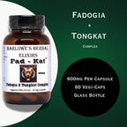 Fad-Kat Fadogia Agrestis y Tongkat Ali | 600mg por Cápsula | Apoyo al Rendimiento Deportivo | 60 Cápsulas Veganas | Sin Estearatos