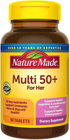 Nature Made Multivitamínico para Mujeres 50+ Sin Hierro, 90 Comprimidos