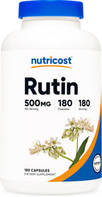 Nutricost Rutina 500mg, 180 Cápsulas - Vegano, Sin Gluten y Non-GMO
